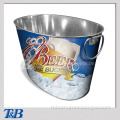 Metal Ice Bucket with Flexible Handle, Ice Bucket
